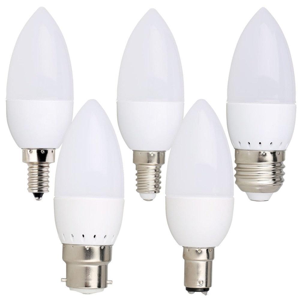 10PCS Led Candle Bulb E14 E27 E12 B22 B15 110V 220V Spotlight Chandlier Crystal Lamp Ampoule Bombillas Light 3W Replace 20W Bulb - Encouraging The Truth Organization