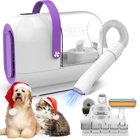 homeika pro Dog Grooming Kit & Vacuum - 3L Pet Hair Vacuum with 5 Tools & Low Noise Design