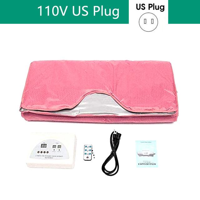 2 Zone PU Infrare Sauna Blanket for Weight Loss Body Shape Slimming Heating Sauna Blanket Detox Therapy Beauty Salon Home Spa - Encouraging The Truth Organization