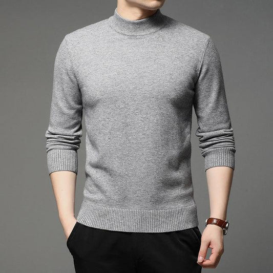 2022 Autumn and Winter New Men Turtleneck Pullover Sweater Fashion Solid Color Thick and Warm Bottoming Shirt Male Brand Clothes - Encouraging The Truth Organization