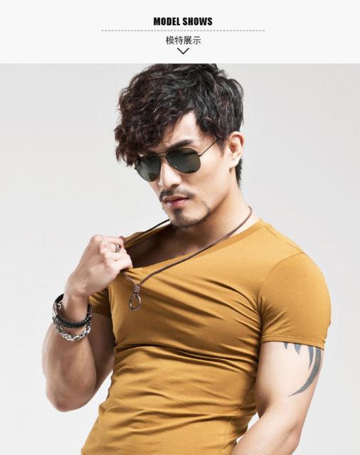 2022 Brand New Men T Shirt Tops V neck Short Sleeve Tees Men's Fashion Fitness Hot T-shirt For Male Free Shipping Size 5XL - Encouraging The Truth Organization