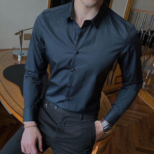 2022 New Fashion Cotton Long Sleeve Shirt Solid Slim Fit Male Social Casual Business White Black Dress Shirts 5XL 6XL 7XL 8XL - Encouraging The Truth Organization