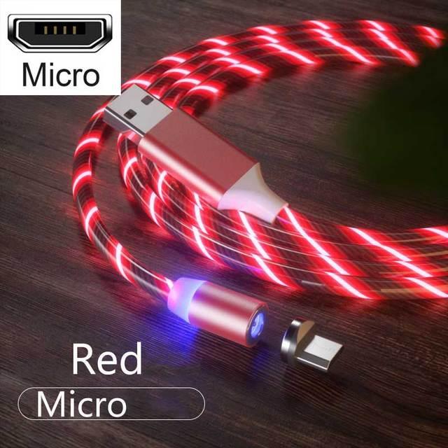 3 In1 Magnetic Current Luminous Lighting Charging Mobile Phone Cable Cle Usb C Cable LED Micro USB Type C for Iphone Huawei P50 - Encouraging The Truth Organization