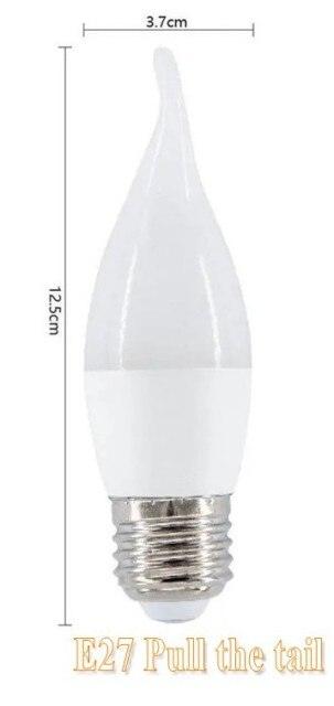 6pcs /lot LED Candle E14 AC220V 9W Save Energy spotlight Warm / cool white chandlier crystal Lamp Ampoule Bombillas Home Light - Encouraging The Truth Organization
