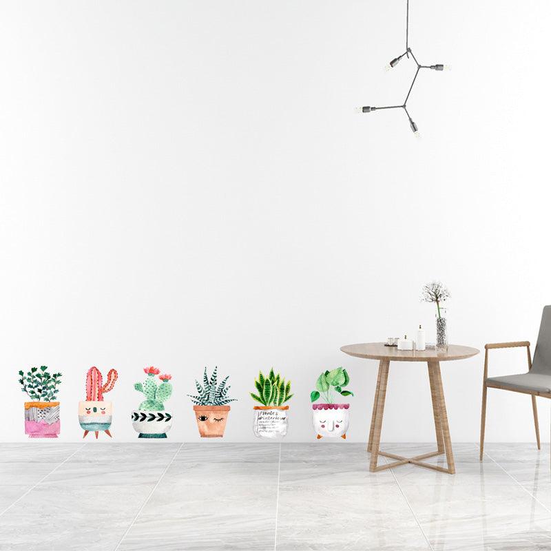 6pcs/set Cute style Potted plants combination Wall Sticker living room home decoration bedroom Art Decals stickers wallpaper - Encouraging The Truth Organization