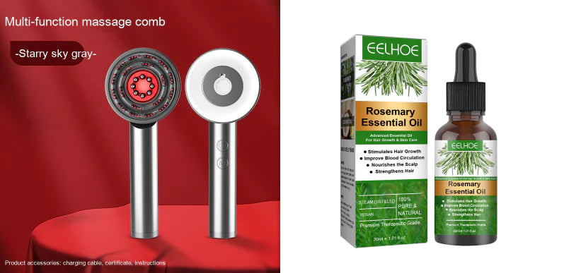 Comb Scalp Massager - Soft Bristle Head Massager for Relaxation & Hair Health