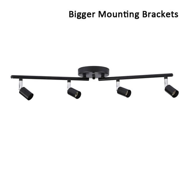 AIBOO 4 / 6 Heads Black/Silver LED Chandeliers Light Morden Industrial Sytle GU10 Base For Bedroom Living Room - Encouraging The Truth Organization