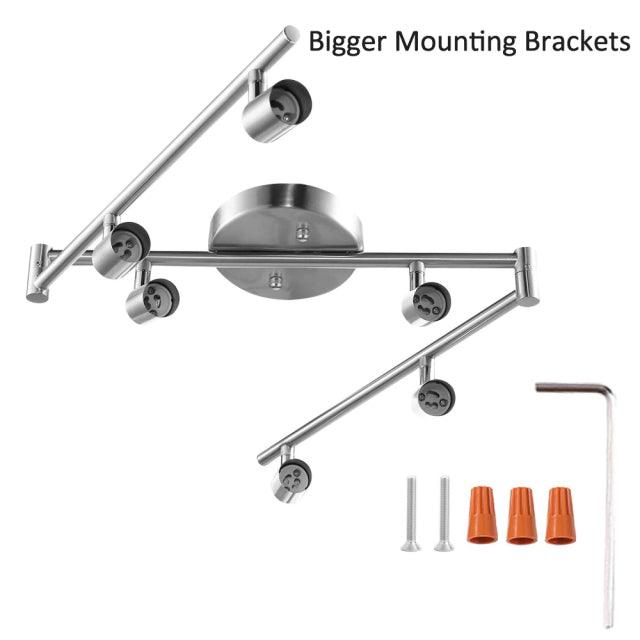AIBOO 4 / 6 Heads Black/Silver LED Chandeliers Light Morden Industrial Sytle GU10 Base For Bedroom Living Room - Encouraging The Truth Organization