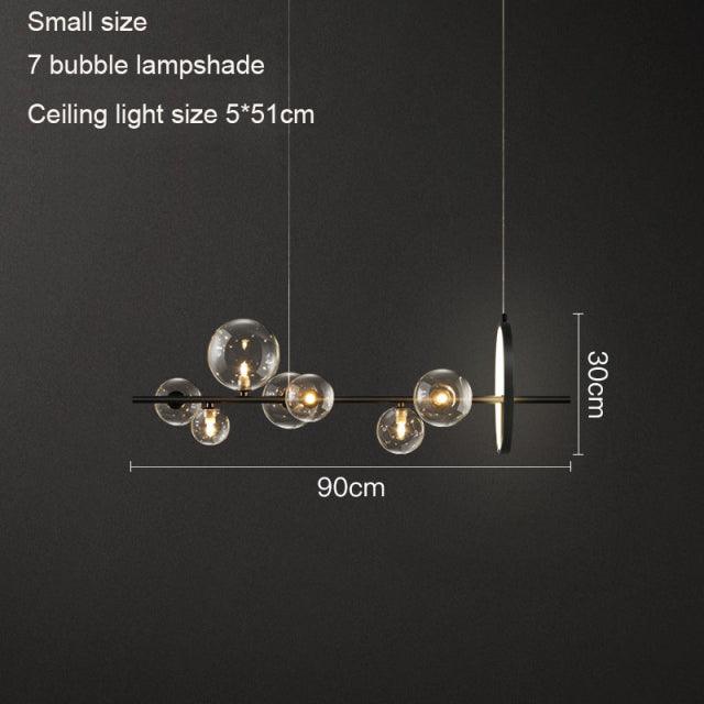 Artpad Nordic Black LED Chandelier Light 7/10 Glass Bubble Lampshade Dining Room Cloth Store Hanging Chandelier Lighting G9 Bulb - Encouraging The Truth Organization