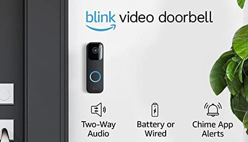 Blink Video Doorbell | Two-way audio, HD video, motion and chime app alerts and Alexa enabled — wired or wire-free (Black) - Encouraging The Truth Organization