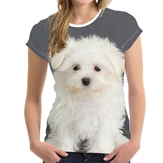 Fashion Lovely Dog 3D Print Women Ladies Girls T-Shirt Animal Harajuku Round Neck Short Sleeve Unisex Summer Tops & Tees XXS-6XL - Encouraging The Truth Organization