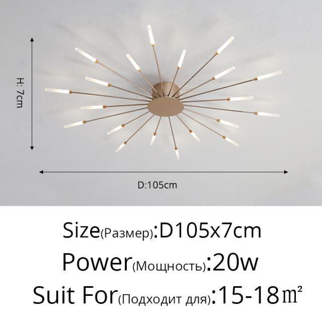 Firework Shaped New Modern LED Chandeliers Lights For Dining Living Room Bedroom Apartment Villa Home Decoration Indoor Lighting - Encouraging The Truth Organization