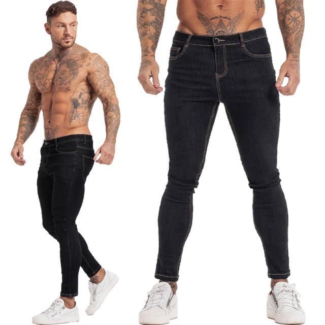 GINGTTO Jeans Men Elastic Waist Skinny Jeans Men 2020 Stretch Ripped Pants Streetwear Mens Denim Jeans Blue - Encouraging The Truth Organization