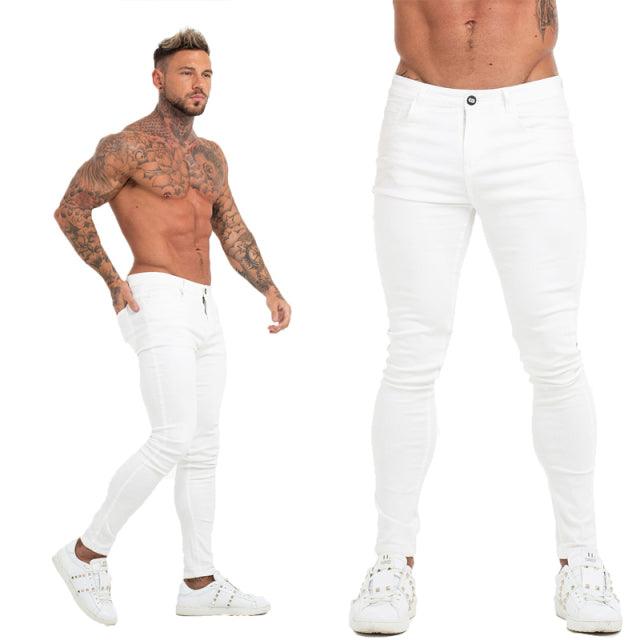 GINGTTO Jeans Men Elastic Waist Skinny Jeans Men 2020 Stretch Ripped Pants Streetwear Mens Denim Jeans Blue - Encouraging The Truth Organization