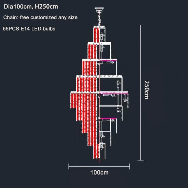 Luxury modern crystal chandelier for staircase large living room cristal lamp gold home decor hanging light villa loft lustres - Encouraging The Truth Organization