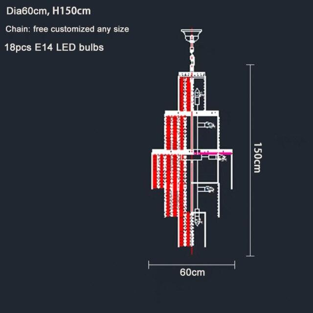 Luxury modern crystal chandelier for staircase large living room cristal lamp gold home decor hanging light villa loft lustres - Encouraging The Truth Organization