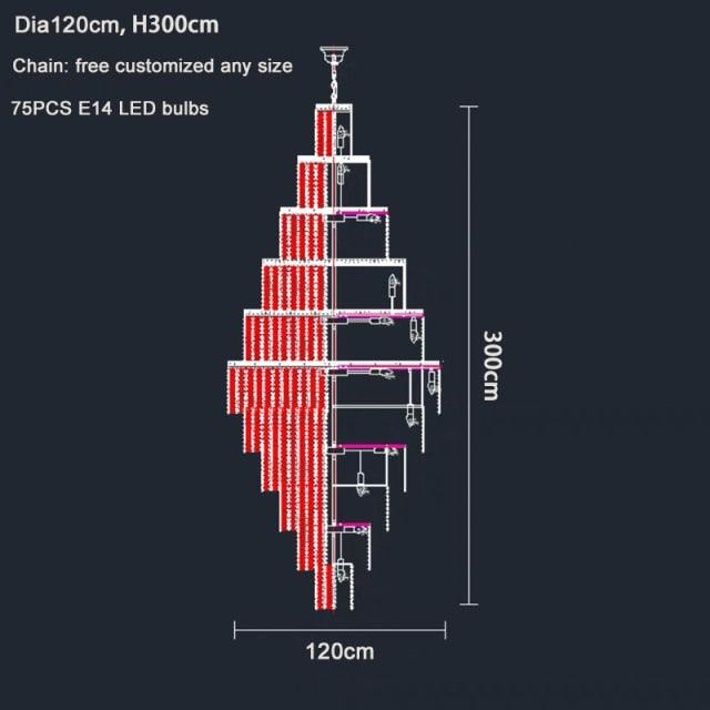 Luxury modern crystal chandelier for staircase large living room cristal lamp gold home decor hanging light villa loft lustres - Encouraging The Truth Organization