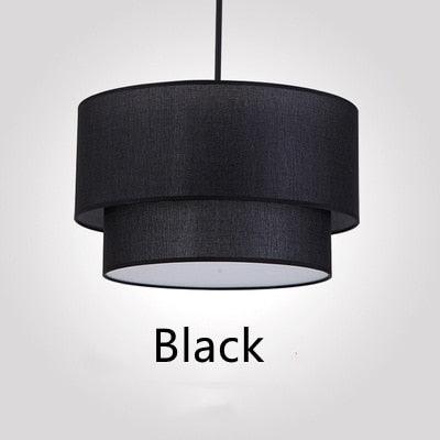Modern Double Linen Chandelier for Dining Room Living Room Bedroom Country Pastoral Style Black White Linen Chandlier - Encouraging The Truth Organization