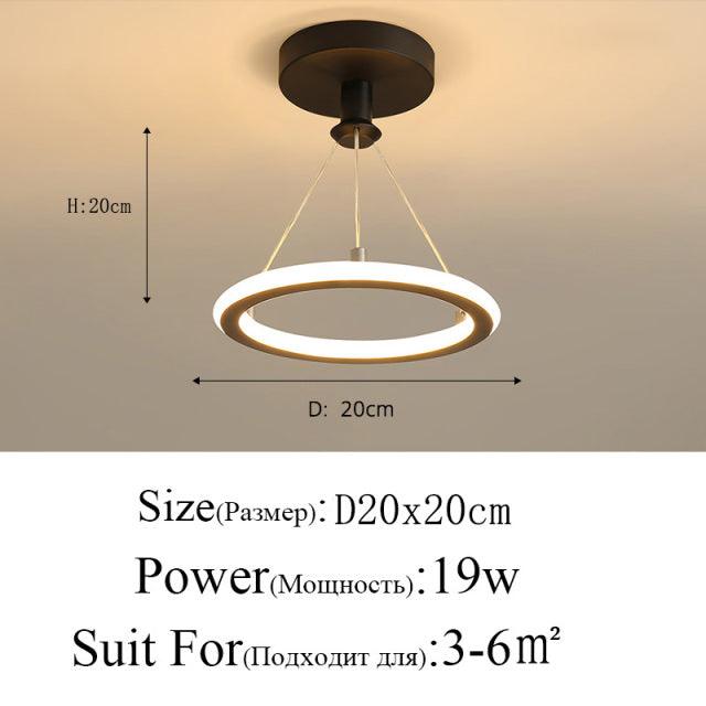 Modern LED Chandeliers Lamps For Living Room Bedroom Corridor Indoor Ring Lighting Lights Ceiling Mount Luminaire Lustre Modern - Encouraging The Truth Organization