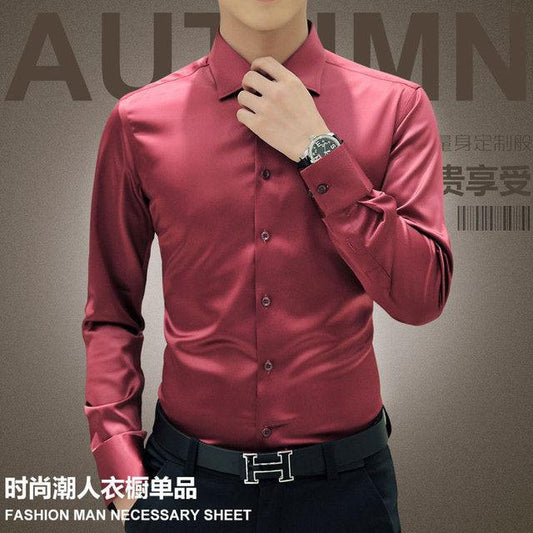 Plus Size 5XL 2022 New Men's Luxury Shirts Wedding Dress Long Sleeve Shirt Silk Tuxedo Shirt Men Mercerized Cotton Shirt - Encouraging The Truth Organization