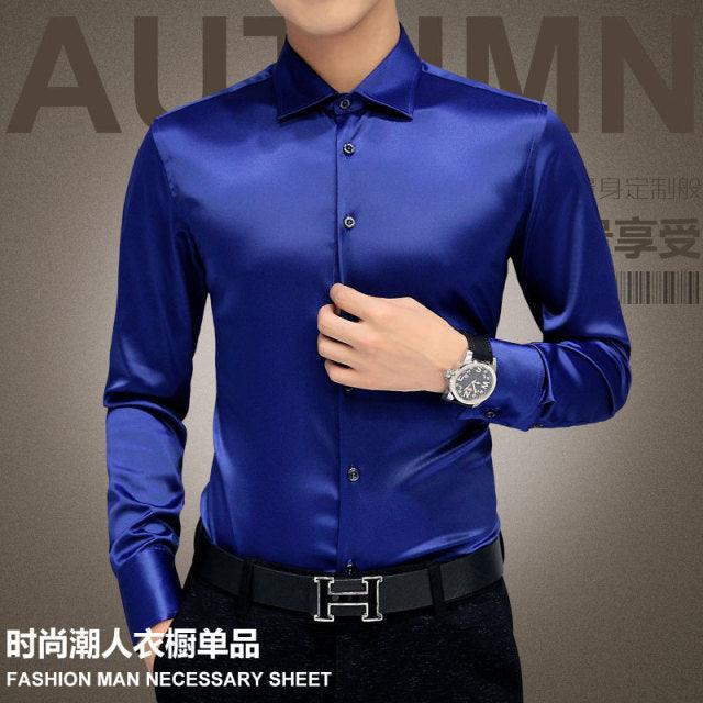 Plus Size 5XL 2022 New Men's Luxury Shirts Wedding Dress Long Sleeve Shirt Silk Tuxedo Shirt Men Mercerized Cotton Shirt - Encouraging The Truth Organization