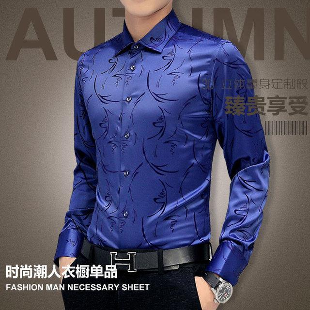 Plus Size 5XL 2022 New Men's Luxury Shirts Wedding Dress Long Sleeve Shirt Silk Tuxedo Shirt Men Mercerized Cotton Shirt - Encouraging The Truth Organization