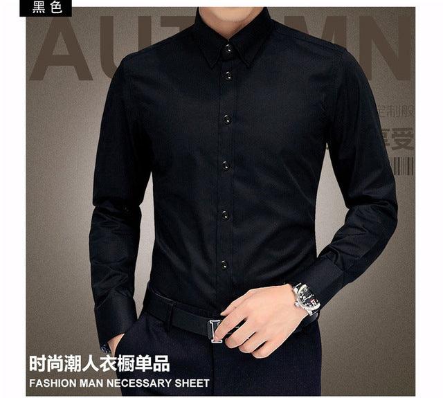 Plus Size 5XL 2022 New Men's Luxury Shirts Wedding Dress Long Sleeve Shirt Silk Tuxedo Shirt Men Mercerized Cotton Shirt - Encouraging The Truth Organization