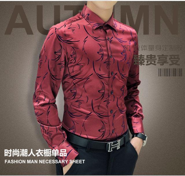 Plus Size 5XL 2022 New Men's Luxury Shirts Wedding Dress Long Sleeve Shirt Silk Tuxedo Shirt Men Mercerized Cotton Shirt - Encouraging The Truth Organization