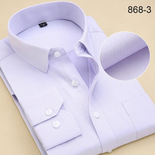 Plus Size Long Sleeve Men Dress Shirt Fashion Male Business Formal Wear Office Working White Shirts 45 46 47 48 Large Clothing - Encouraging The Truth Organization