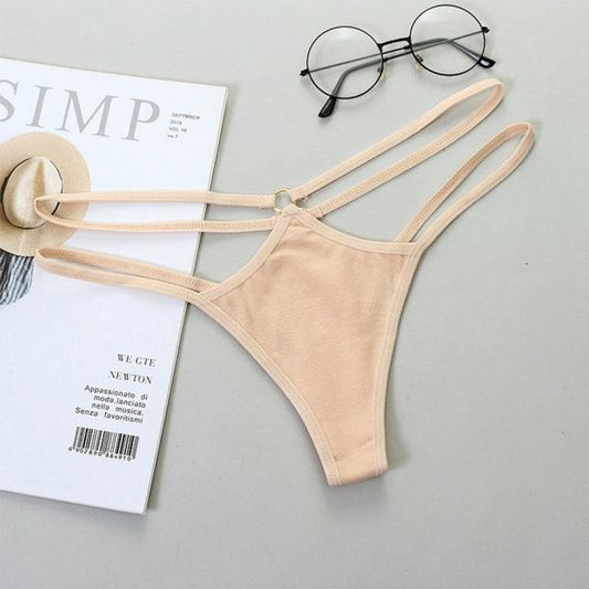 Thin Strap Hollow Panties Women Sexy G-String Soft Lingerie Low Rise Thong Breathable Female Underwear Solid Color Briefs - Encouraging The Truth Organization