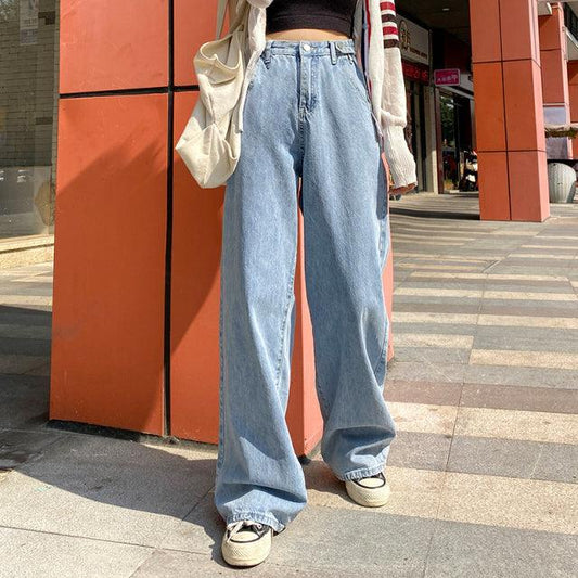 Woman Jeans High Waist Clothes Wide Leg Denim Clothing Blue Streetwear Vintage Quality 2020 Fashion Harajuku Straight Pants - Encouraging The Truth Organization