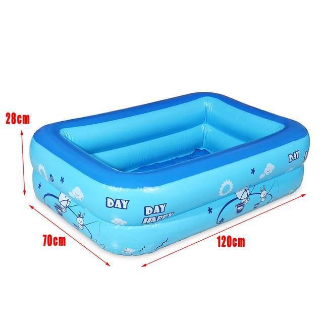 120cm 2/3layers Inflatable Square Swimming Pool Children Inflatable Pool Bathing Tub Baby Kid Home Outdoor Large Swimming Pool - Encouraging The Truth Organization