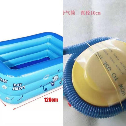 120cm 2/3layers Inflatable Square Swimming Pool Children Inflatable Pool Bathing Tub Baby Kid Home Outdoor Large Swimming Pool - Encouraging The Truth Organization