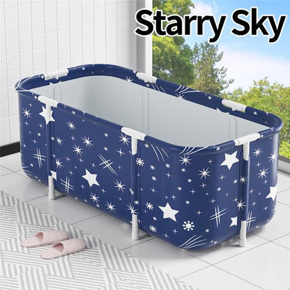 135cm Portable Folding Bathtub Large Plastic Bath Bucket Insulation Bathing Bath Barrel for an Adult or a Children Swimming Pool Bathtub - Encouraging The Truth Organization