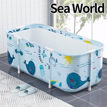 135cm Portable Folding Bathtub Large Plastic Bath Bucket Insulation Bathing Bath Barrel for an Adult or a Children Swimming Pool Bathtub - Encouraging The Truth Organization