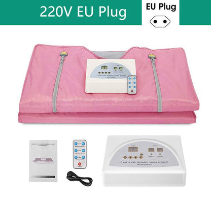 2 Zone Infrare Heating Sauna Blanket Weight Loss Body Shaper Professional Detox Therapy Body Slimming Home Use 110V 220V - Encouraging The Truth Organization