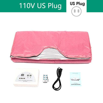 2 Zone PU Infrare Sauna Blanket for Weight Loss Body Shape Slimming Heating Sauna Blanket Detox Therapy Beauty Salon Home Spa - Encouraging The Truth Organization