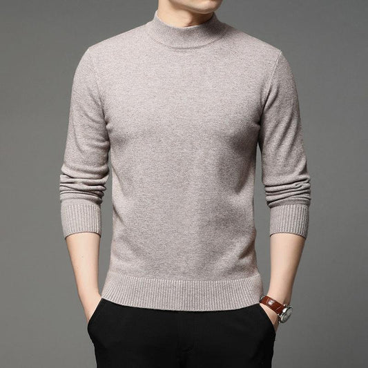 2022 Autumn and Winter New Men Turtleneck Pullover Sweater Fashion Solid Color Thick and Warm Bottoming Shirt Male Brand Clothes - Encouraging The Truth Organization