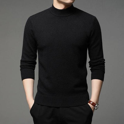 2022 Autumn and Winter New Men Turtleneck Pullover Sweater Fashion Solid Color Thick and Warm Bottoming Shirt Male Brand Clothes - Encouraging The Truth Organization