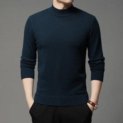 2022 Autumn and Winter New Men Turtleneck Pullover Sweater Fashion Solid Color Thick and Warm Bottoming Shirt Male Brand Clothes - Encouraging The Truth Organization