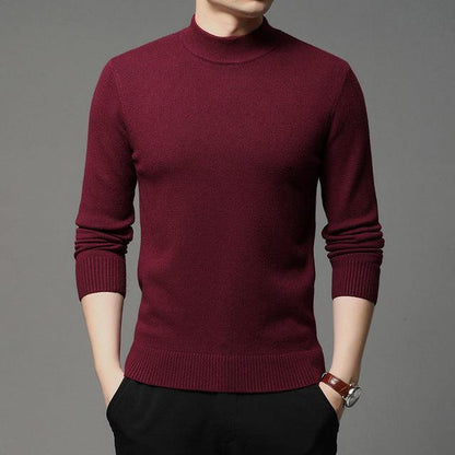 2022 Autumn and Winter New Men Turtleneck Pullover Sweater Fashion Solid Color Thick and Warm Bottoming Shirt Male Brand Clothes - Encouraging The Truth Organization