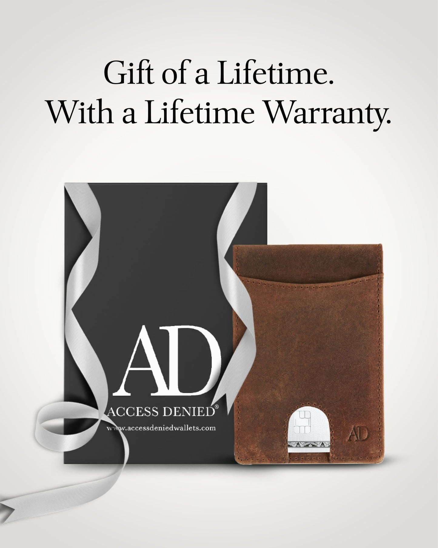 Genuine Leather Slim Money Clip Wallet – 7 Card Slots, RFID Blocking