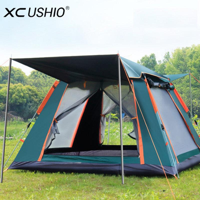 3-4 Person Fully Automatic Double Layer Waterproof Hiking Camping Tent Easy Setup Pop Up Self Outdoor Large Family Gazebo Tent - Encouraging The Truth Organization