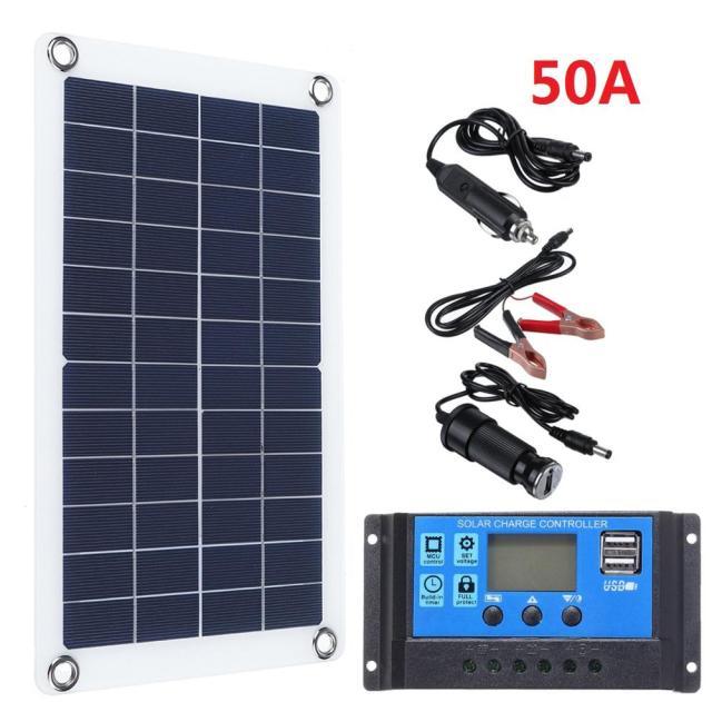 300W Solar Panel 12V Monocrystalline Cell 10/20/30A Solar Charger Controller For Battery Cell Phone Charger with Battery Clip - Encouraging The Truth Organization