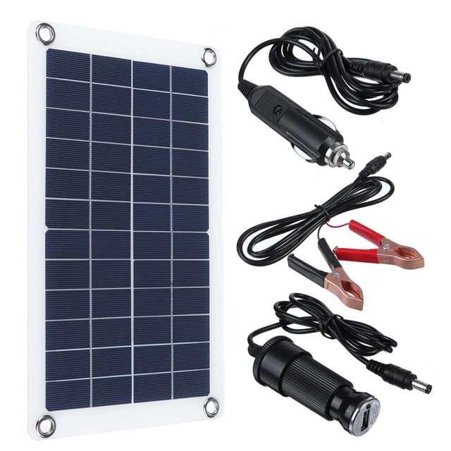 300W Solar Panel 12V Monocrystalline Cell 10/20/30A Solar Charger Controller For Battery Cell Phone Charger with Battery Clip - Encouraging The Truth Organization