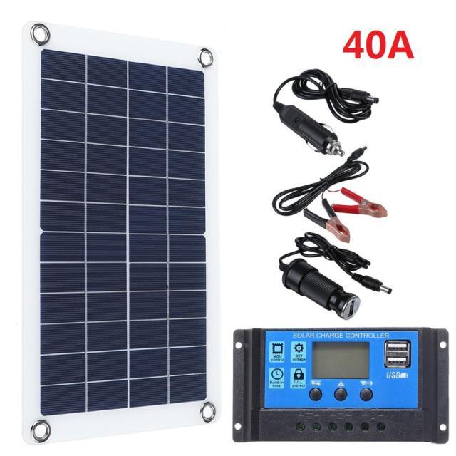 300W Solar Panel 12V Monocrystalline Cell 10/20/30A Solar Charger Controller For Battery Cell Phone Charger with Battery Clip - Encouraging The Truth Organization