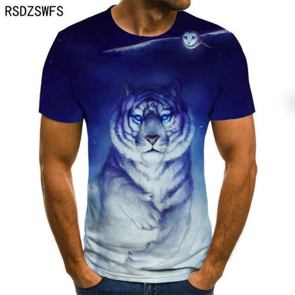 3D print Animal tiger Lion face man's T-shirt New loose lion casual majestic summer fashion shirt Harajuku oversized t shirt - Encouraging The Truth Organization