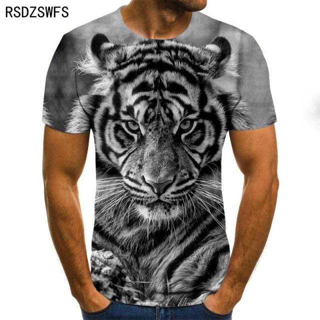 3D print Animal tiger Lion face man's T-shirt New loose lion casual majestic summer fashion shirt Harajuku oversized t shirt - Encouraging The Truth Organization