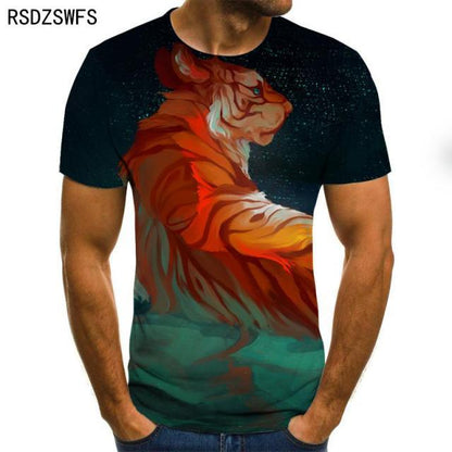 3D print Animal tiger Lion face man's T-shirt New loose lion casual majestic summer fashion shirt Harajuku oversized t shirt - Encouraging The Truth Organization