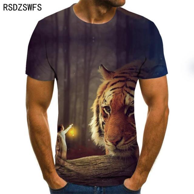 3D print Animal tiger Lion face man's T-shirt New loose lion casual majestic summer fashion shirt Harajuku oversized t shirt - Encouraging The Truth Organization